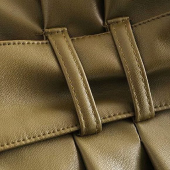 Leather bract leather trouser woman - Picture 7 of 9